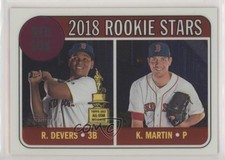 2018 Topps Heritage Rookie Stars Chrome 987/999 Kyle Martin Rafael Devers v9t