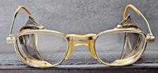 VTG USSS CO Safety Glasses Wire Mesh Side Shields Steampunk Industrial Goggles