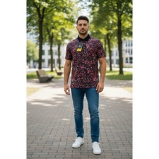 Under Armour Men  s Performance Golf Polo Red Black Pattern NWT Size S