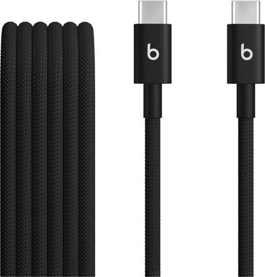 Original Apple Beats USB-C auf USB-C Gewebtes 60W Kabel 1,5m MDGA4ZM/A Schwarz