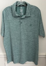 Hurley Men  s Green Polyester Blend Polo Shirt Size L