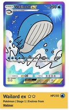 Pokemon TCG Pocket - Wailord Ex - Tęcza 2⭐Karta - angielska - szybka dostawa