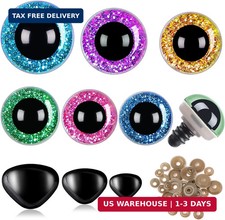 UPINS 180Pcs Safety Eyes and Noses for Amigurumi Large Plastic Craft Crochet Eye