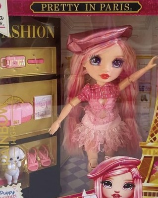 IN HAND NEW Rainbow High Pretty In Paris BELLA PARKER W/ Puppy Fashion Doll