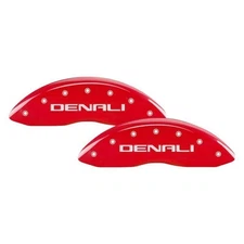For GMC Yukon XL 21-24 Caliper Covers Gloss Red Caliper Covers w Denali