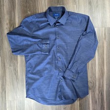 Apt 9 Premier Flex Slim Fit Blue Slub Button ...