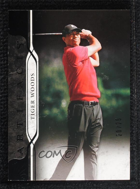 2021 Upper Deck Artifacts Black 20/25 Tiger Woods #1 00d2