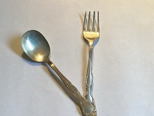 Vintage Community Baby Spoon  Fork Silver plated