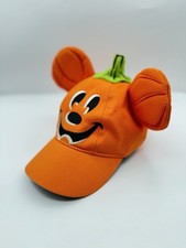 Disney Parks Mickey Pumpkin Hat Halloween Size Youth 54-57cm Jack O Lantern