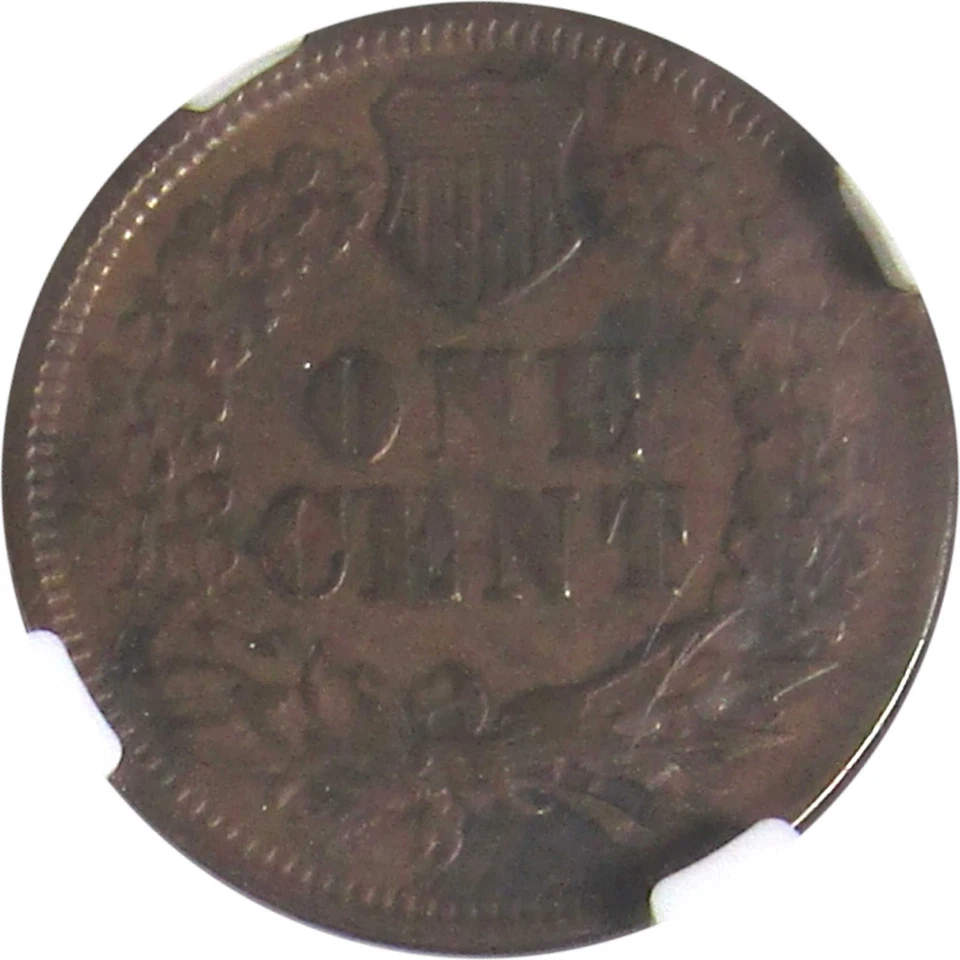 1866 Indian Head Cent VF 35 BN NGC Penny 1c Coin SKU:I17376 - Image 4 of 4