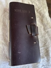 Rustico Burgundy Leather Bound Wine Log, Made in the USA, 92 Log Pages, 8” x 4”