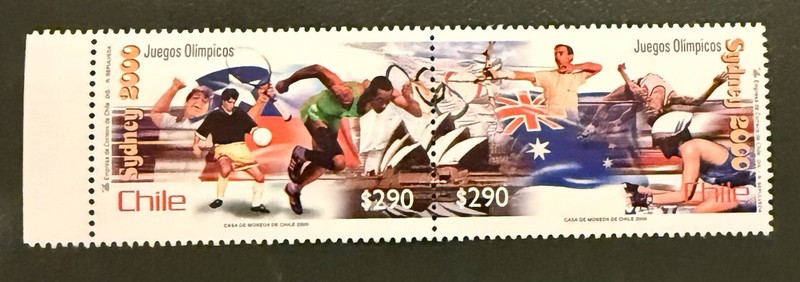Chile Stamps Pair 2000 Olympic Games Sydney MNH Sports Scott # 1344