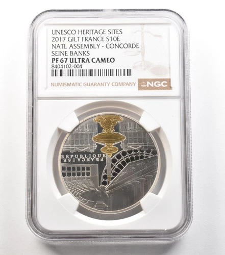 2017 France 10 Euro Silver Gilt Natl Assembly Concorde PF67 UCAM NGC *5302
