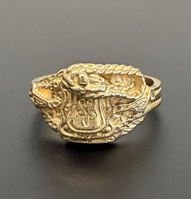 Kleiner Sattelring 9 kt 375 Gelbgold, Größe E, US 2,25