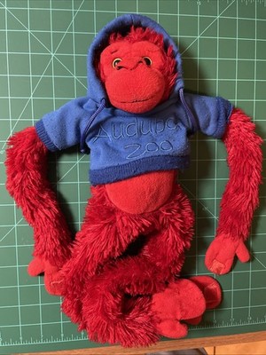 Red MONKEY 17'' Plush w/Blue Hoodie ''Audubon Zoo'' The Petting Zoo NOLA