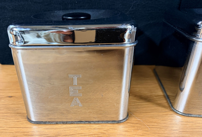 Vintage Lincoln Beautyware 4 PC Canister Set Stackable Chrome