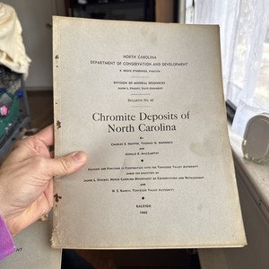 RARE 1942 WWII Bulletin No. 42: Chromite Deposits NC COMPLETE w/ Pull Out Maps
