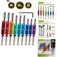 Self Centering Drill Bit Set 1/4 Hex Shank VI...