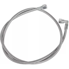 60" Steel Braided 551871 Turbo Oil Feed Line Kit 90 Degree 4AN Straight Hose End