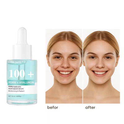 PDRN Hyaluronsäure Kapsel 100 Serum, Strahlendes Gesichtsserum für Frauen, Hyalu