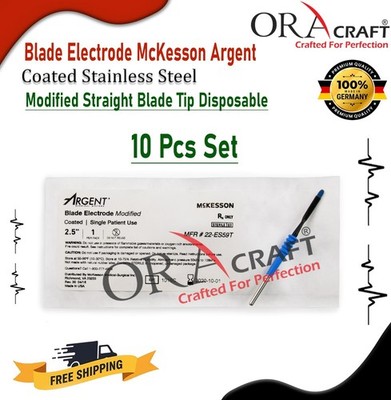 Blade Electrode McKesson Argent Coated Stainless Steel Modified Straight Blade