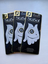 3 NEW FOOTJOY STASOF GOLF GLOVES - MEN'S CADET MEDIUM-LARGE WORN ON YOUR LH 