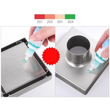 Floor Drain Square Shower Drain Brushed Stainless Steel Sewer Core Hair Catcher