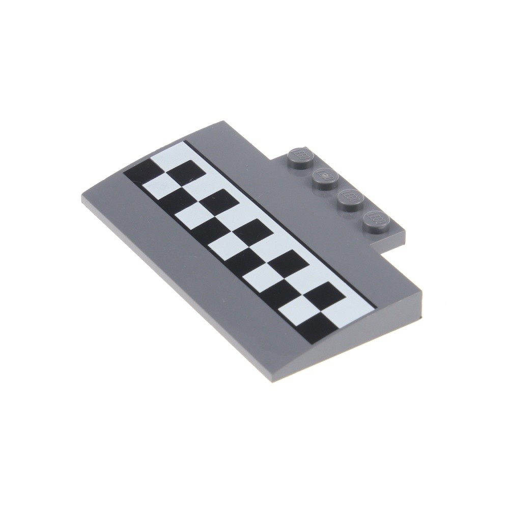 1X Lego Sloped Brick Curved 5X8 2/3 Dark Gray Ramp Cars 10730 15625PB018