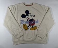 Disneyland Mickey Mouse Beige Crewneck Sweatshirt Unisex Medium M / Large L