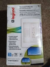 Legrand Recessed TV Box Kit Surge Protective Outlet White Box damage