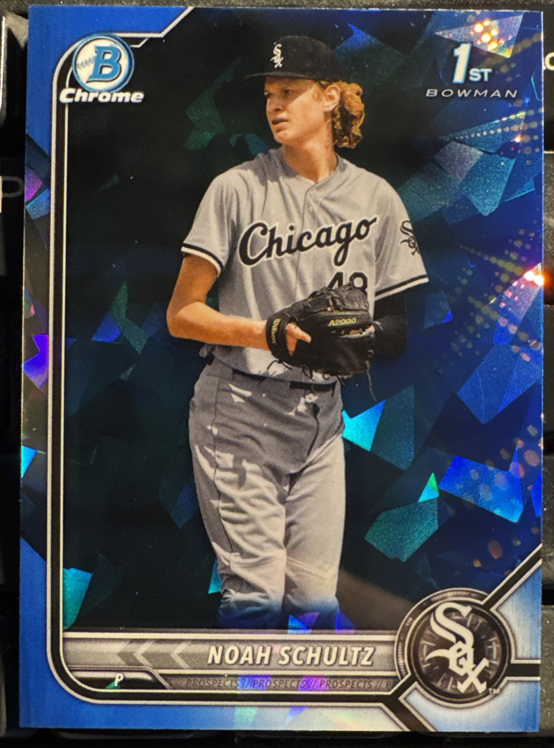 2022 Bowman Sapphire Chrome 1st Noah Schultz RC Rookie Card #BDC-56 White Sox