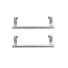 2 Pack Towel Bar, Stainless Steel Over Door Towel Rack for Kitchen Cabinet