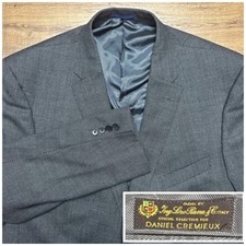 Daniel Cremieux Loro Piana Wool Fabric 48R Birdseye Weave Blazer Jacket Luxury