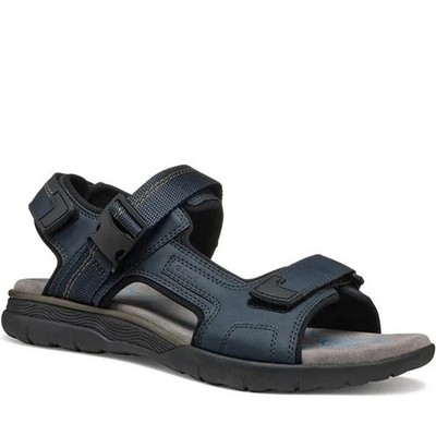 Geox Spherica EC5 Herren Blaue Sandalen Peeptoe Freizeit U55ELB000EKC4002