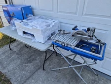 Kobalt 7-in Sliding Table Wet Tile Saw with Stand (SC1802LW)