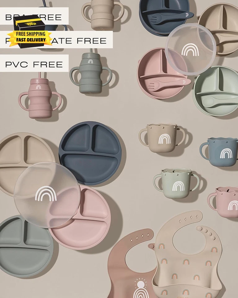 Tapas para platos de niño pequeño - Se adapta a platos de silicona para bebés de 7,75 pulgadas Diámetro - Libre de BPA Foto 2 de 4