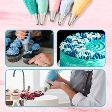 Professional Cake Decorating Set with Piping Bags, Tips, and Accessories