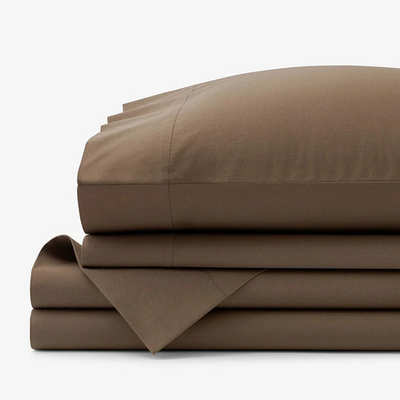 #ad The Company Store Classic Cool Cotton Percale Bed Sheet Set Solid 100% Cotton $57.00