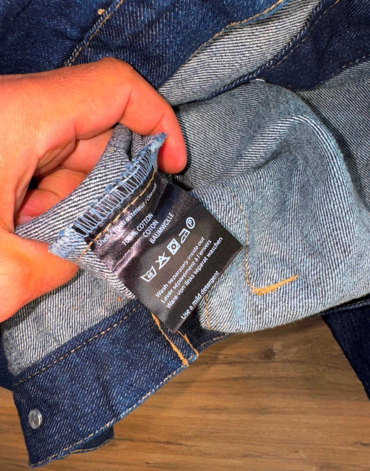 MERCEDES BENZ TRUCKER DISTRICT TRUCK DENIM JACKET EMBROIDERED SIZE L image 11