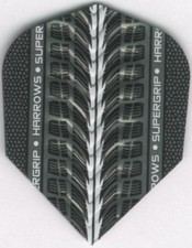 White HARROWS SUPERGRIP Dimplex Ribs Dart Flights: 3 per set