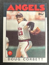 1986 Topps Doug Corbett Baseball Card #234 Angels Pitcher VG O/C