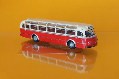 Brekina 50505 Mercedes-Benz O 6600 H, rot/ beige 1:87 NEU - Bild 1 von 2