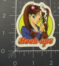 HOOK-UPS Skate STICKER School Girl Sakura skateboards helmets decal vintage md Z