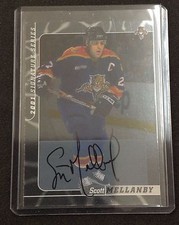 00-01 2000-01 BE A PLAYER SIGNATURE SERIES SCOTT MELLANBY AUTOGRAPH 14 PANTHERS