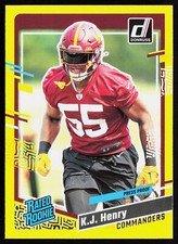 2023 Donruss Press Proof Yellow K.J. Henry #400 Rookie RC Washington Commanders