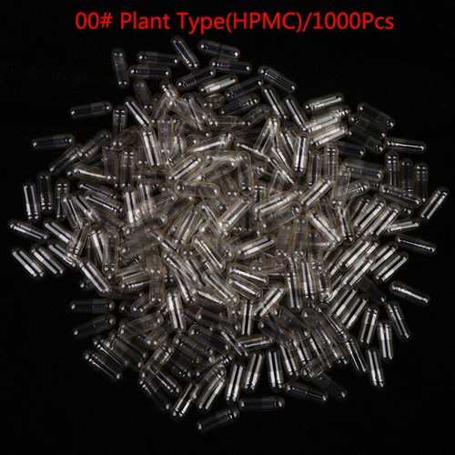 1000Pcs HPMC Plant Muslim Empty Capsule Medicine Capsule 00# Transparent Pil ❤OF - Bild 10 von 12