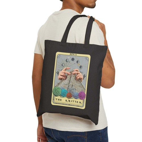 "Borsa tote carta tarocchi The Knitter, amante della maglia 15"" x 16" - Foto 6 di 12