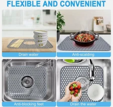 Silicone Sink Mat for Kitchen Sink Good Grips Non-Slip Sink Protector Sink Mat 