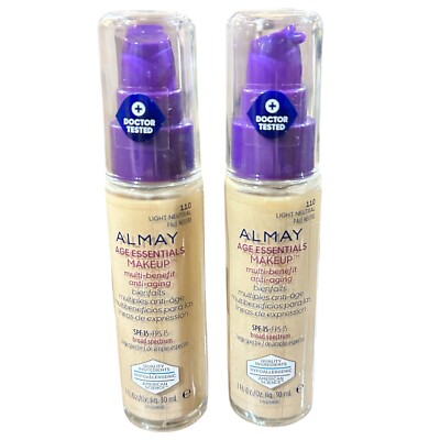 2Almay Age Essentials Multi Benefit Make Up Foundation 110 Light Neutral Sealed