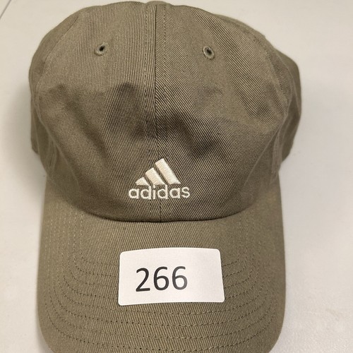 Adidas Aeroready Hat Cap Men Strapback Tan White Logo Canvas Outdoor Casual Golf - Picture 9 of 9